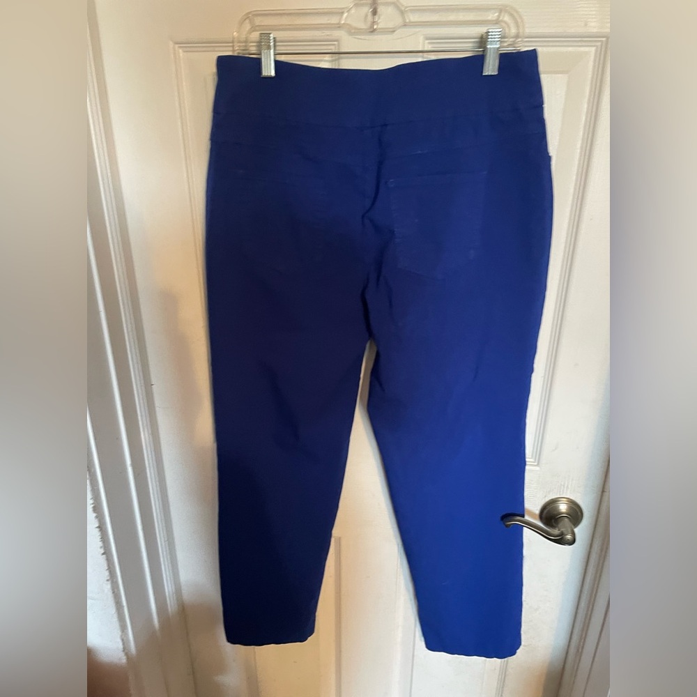Vibrant Blue Cropped Length Pants by Ruby Red